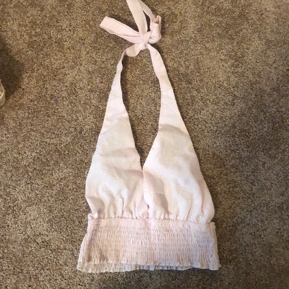 Crop top from LF! Light Pink Plaid.